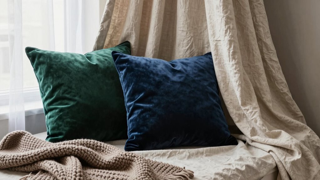 balance contrasting textures visually