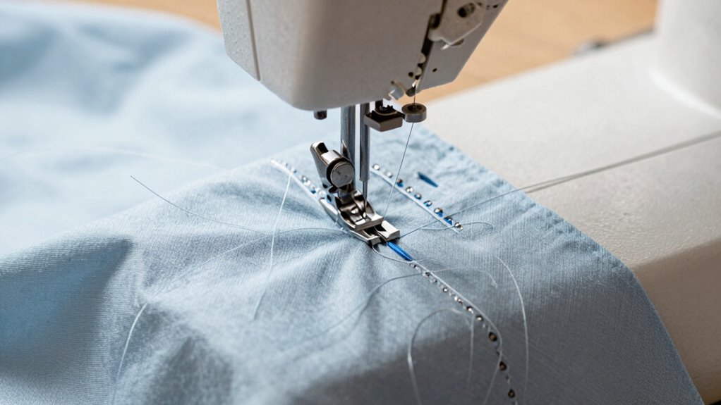 check needle and fabric