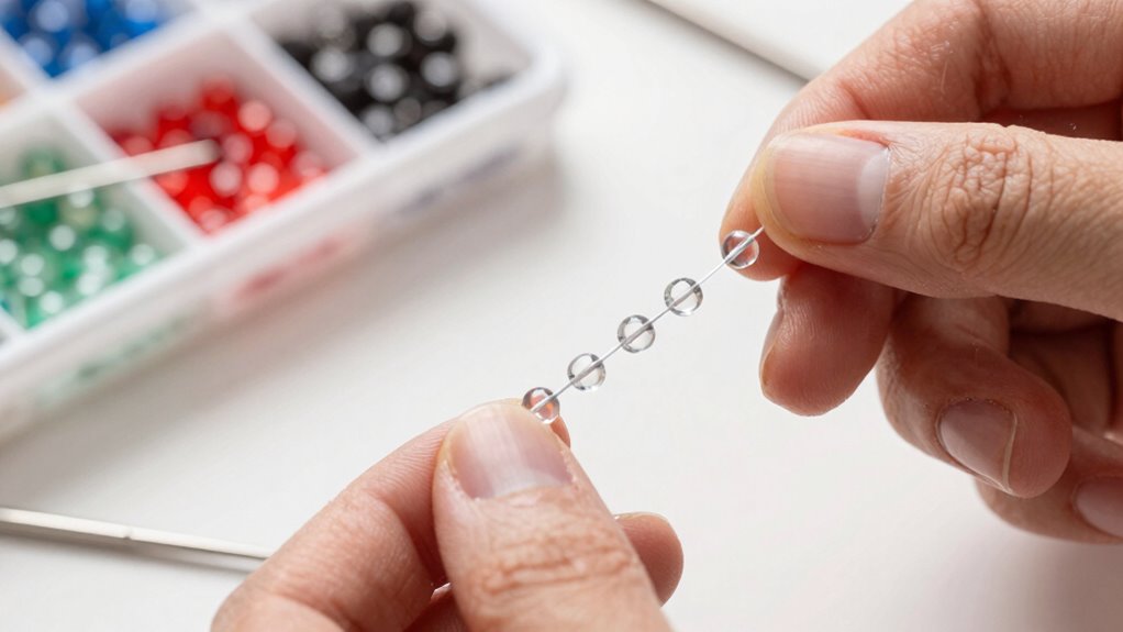 choose beads and thread