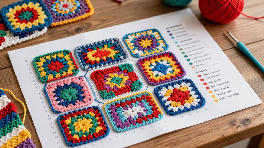 crochet chart reading exercises
