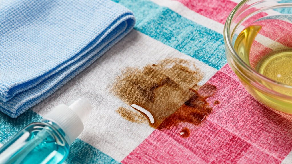 gentle blotting prevents deepening