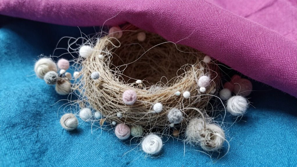 lint buildup promotes fabric nests