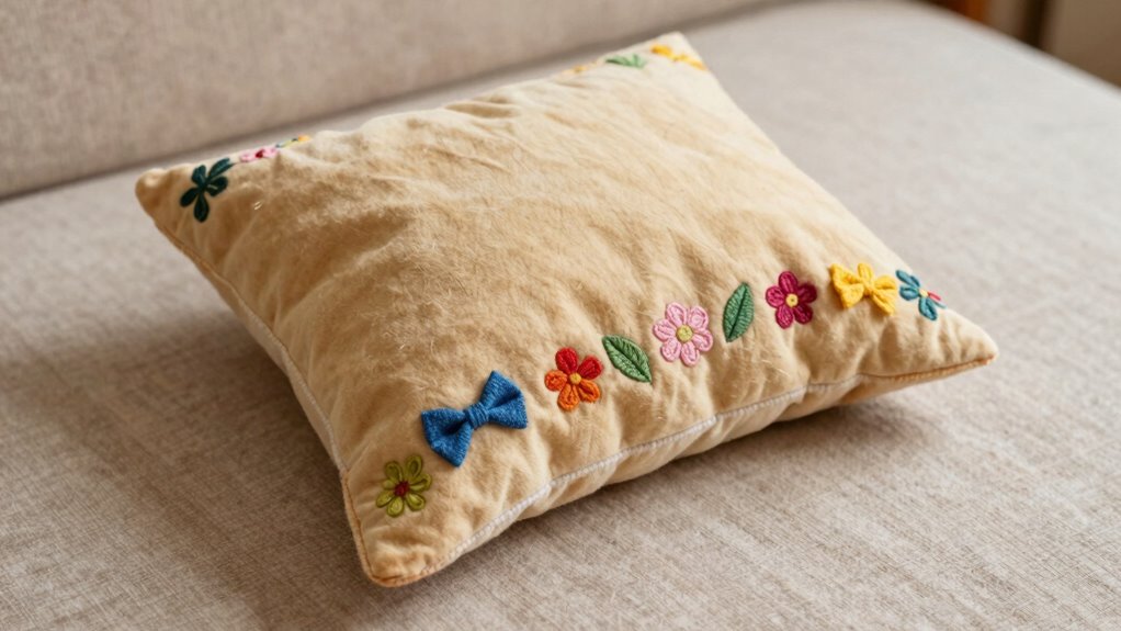 personalize pillow with fabrics