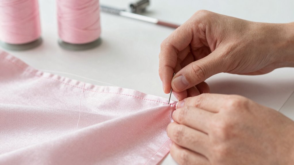 precise hand basting for couture