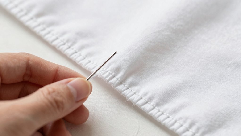 precise hem basting technique