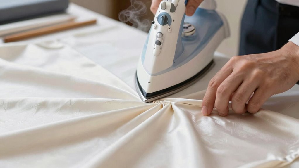 proper pressing guarantees crisp pleats