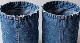 repurpose old jeans into storage