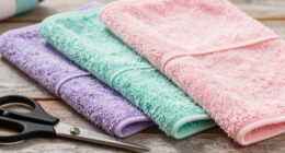 repurpose towels into spa headbands