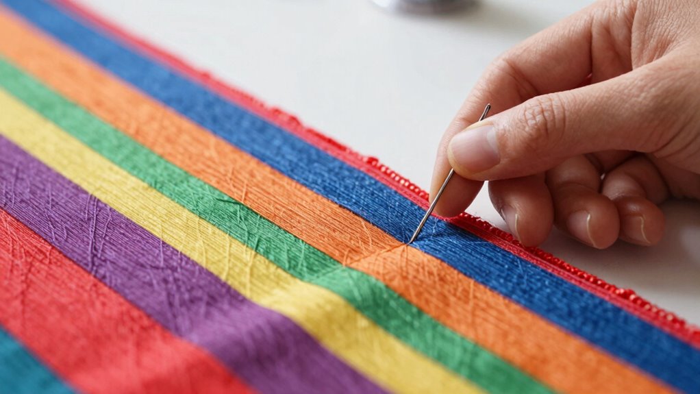 secure fabric before sewing