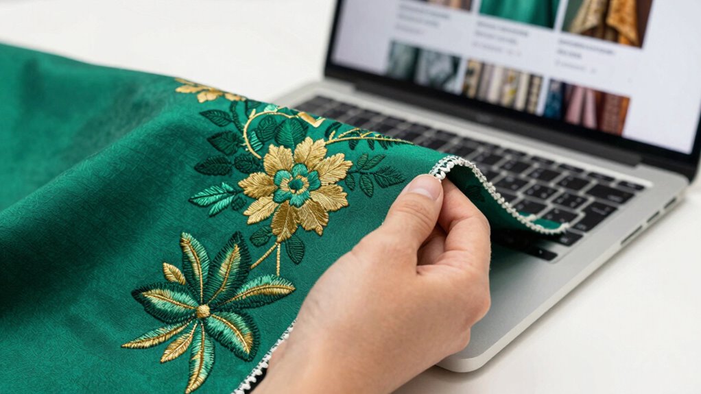 see fabric before buying