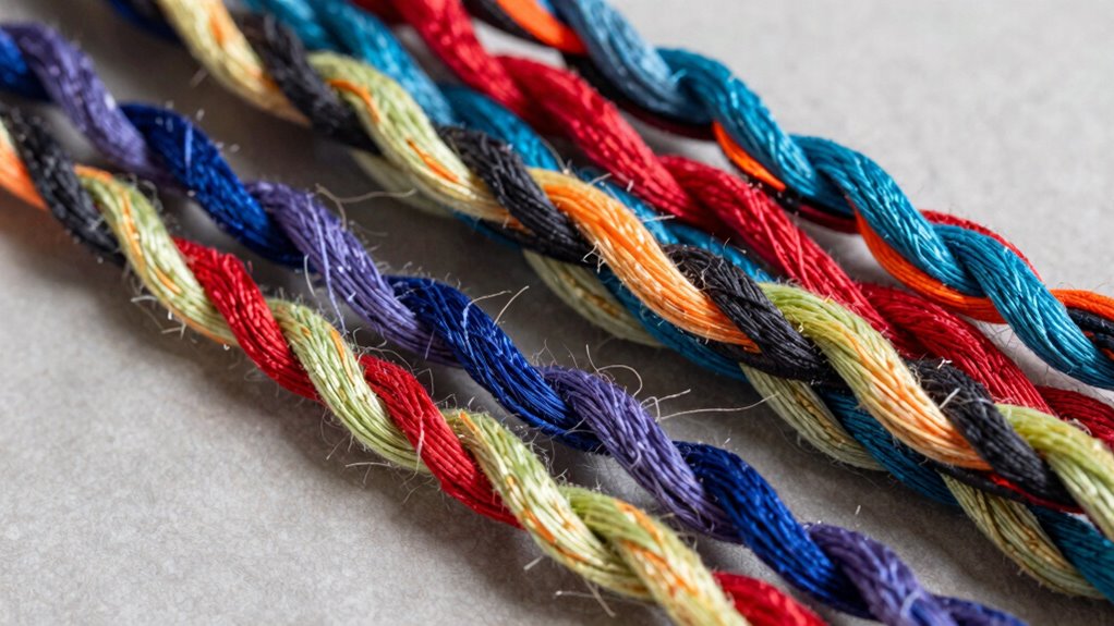 twist fabric into twine