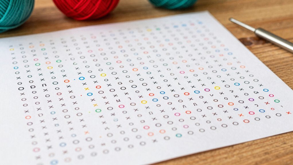 visual crochet pattern guidance