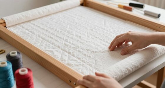 assessing quilting frame readiness