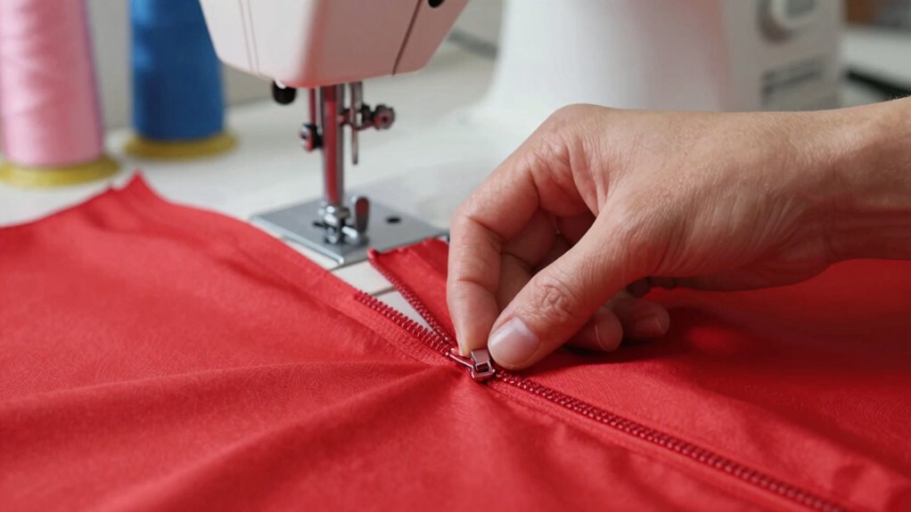 baste for neater zippers
