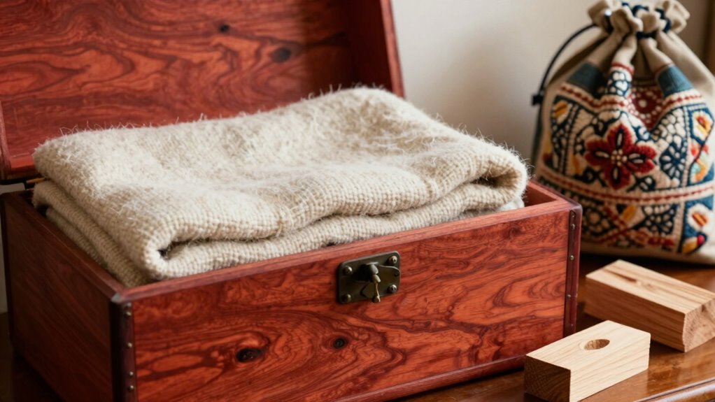 cedar naturally preserves textiles