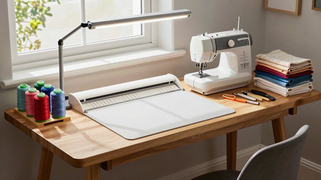 compact versatile quilting workspace