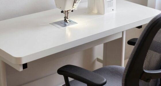 ergonomic sewing workspace setup