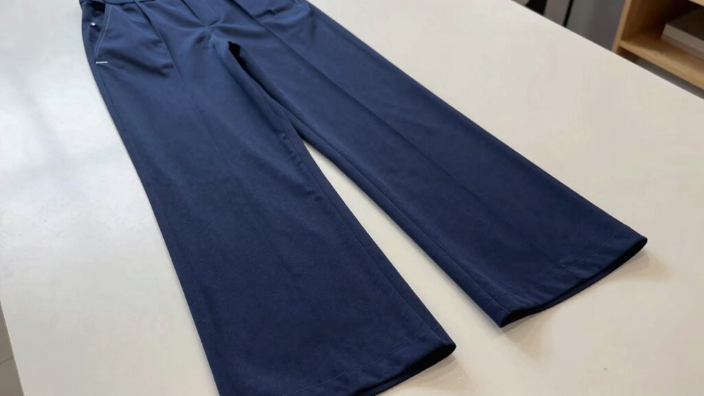 evenly taper wide leg pants