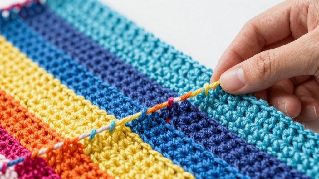 prevent gaps during color changes