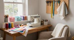 shared room sewing setup