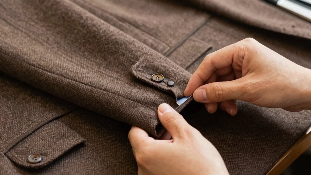 shorten coat sleeves properly