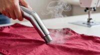 smoothing fabric before sewing