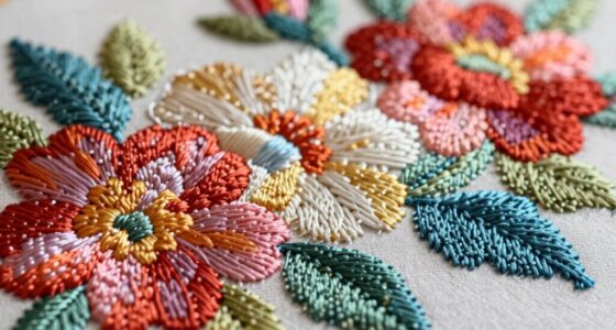 stitch orientation in flowers