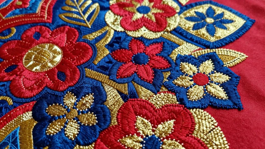 textured time saving embroidery