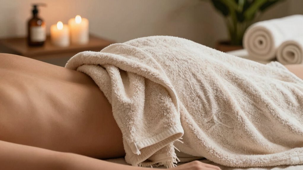 transform worn towels into spa wraps