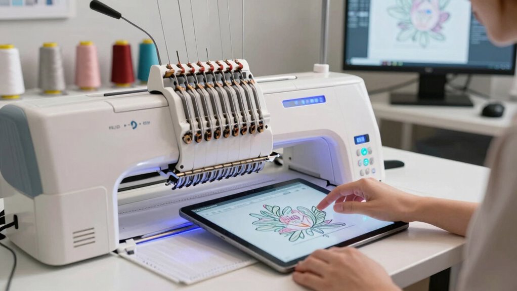 wireless editing embroidery process