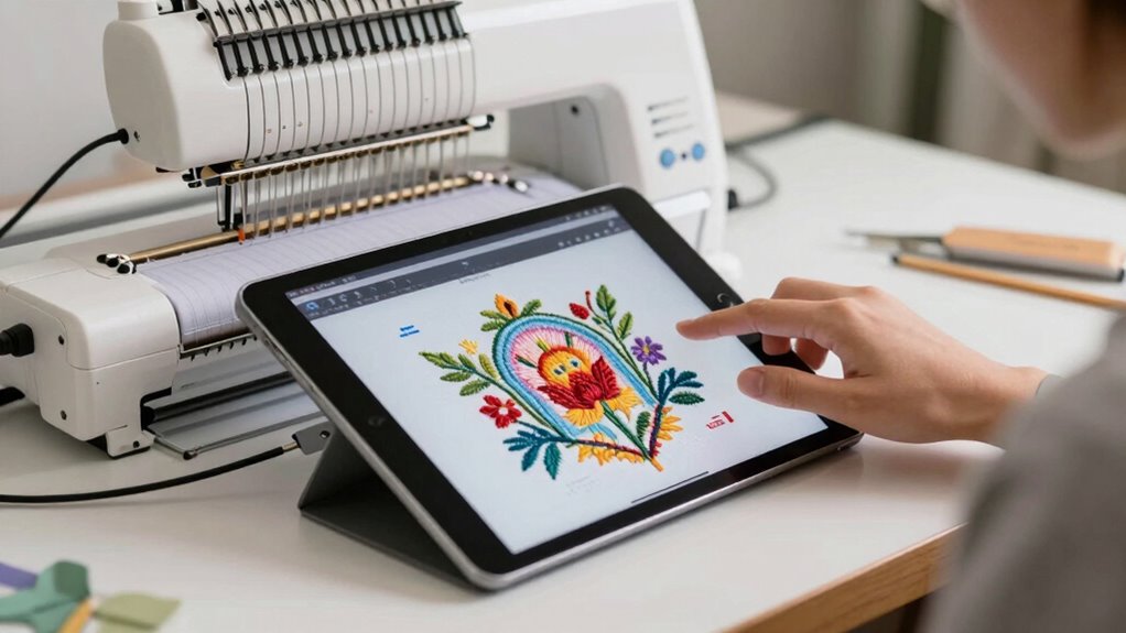wireless embroidery workflow enhancements