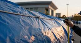 Judge asks the Kennedy Center to explain tarps covering the building