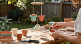 Craft An Adorable Windchime Out Of Mini Clay Pots