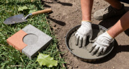 Don't Toss Your Old Cake Pans — Use Them To Make Stylish DIY Pavers On A Budget