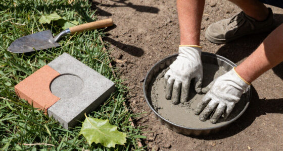 Don't Toss Your Old Cake Pans — Use Them To Make Stylish DIY Pavers On A Budget