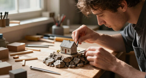 Precarious Dwellings Perch Atop Rocks In Simon Laveuve’s 1/35-Scale Miniatures