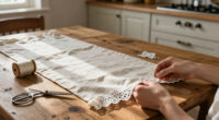 Trade In Your Old Table Runner: There's A Cute DIY Using A Vintage Clothing Accessory