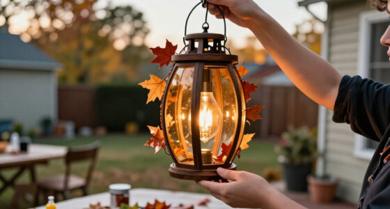Transform Ordinary Pendant Lights Into Magical Fall Lanterns With An Impressive DIY