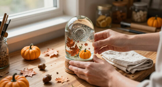 Transform Plain Glass Jars Into Fall-Inspired Snow Globes With A Whimsical DIY