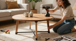 Woman Turns An Amazon Find Into An Elegant Coffee Table On A Budget